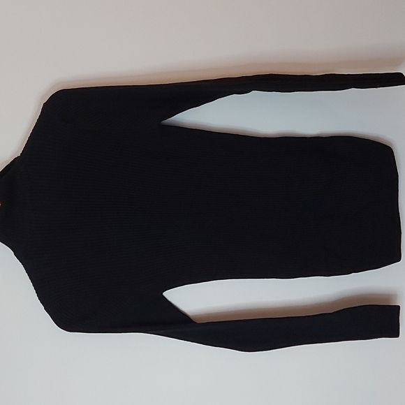 NWT Asos 1/4 Zip Ribbed Knit Long Sleeve Mockneck Tunic Length Sweater Size XS - Picture 2 of 5